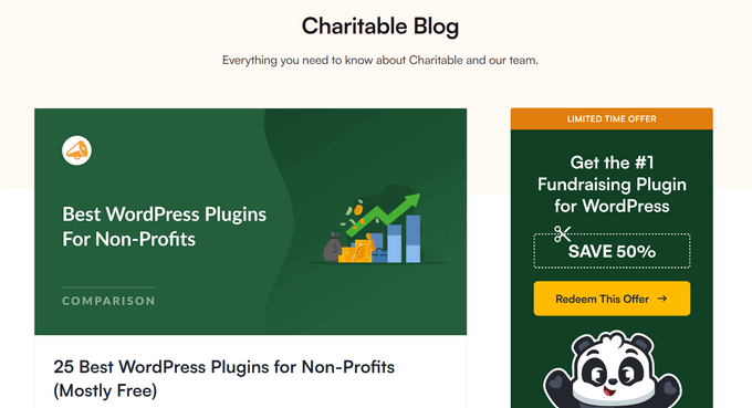 The WP Charitable WordPress blog