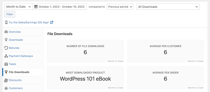 EDD's built-in digital download logs