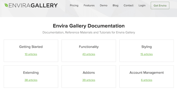 The Envira Gallery online documentation 