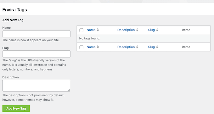 Adding tags to your WordPress galleries