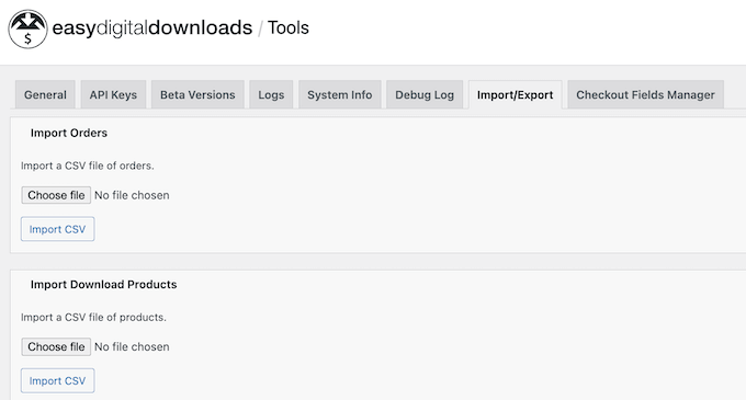 Importing and exporting customer data 