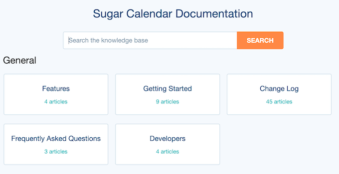 Sugar Calendar's online documentation 