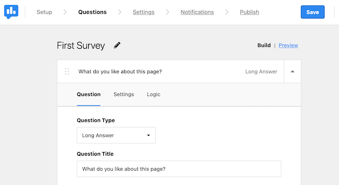 The user-friendly survey builder for WordPress