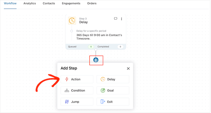 Adding actions to an automated workflow in WordPress