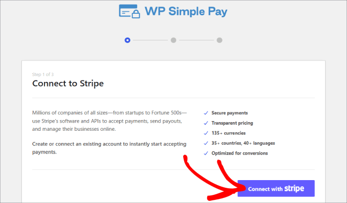 Connect to stripe 