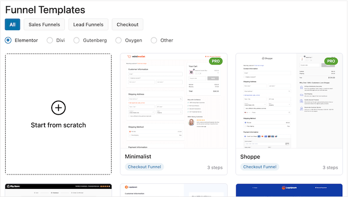 The FunnelKit funnel builder 