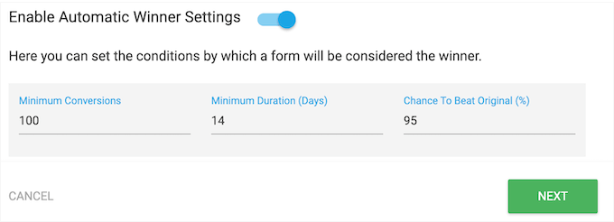 The Thrive Optimize A/B split testing tool