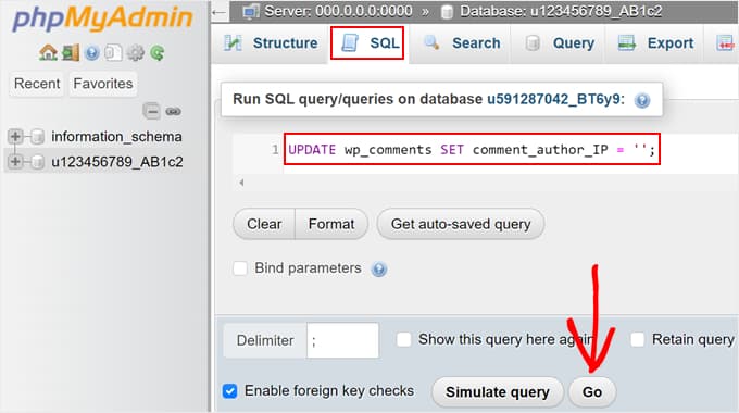 使用 phpMyAdmin 删除旧 WordPress 评论中的 IP 地址