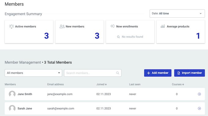 Managing students in the Thrive Apprentice dashboard