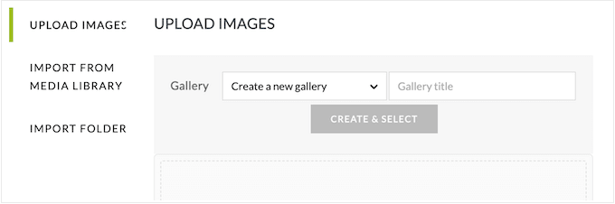 Creating a new gallery using NextGEN