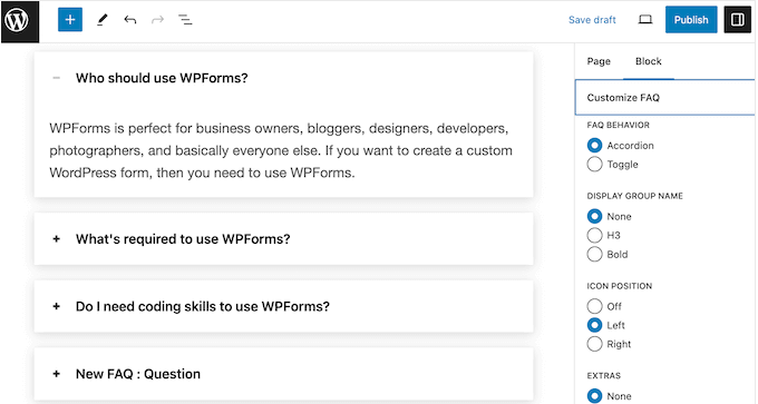 Adding an FAQ section to WordPress using HeroThemes
