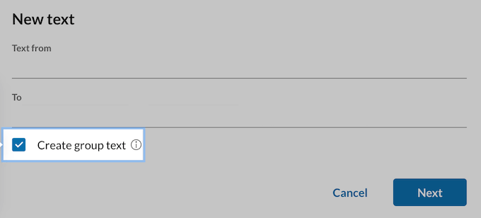 Sending SMS text messages using RingCentral