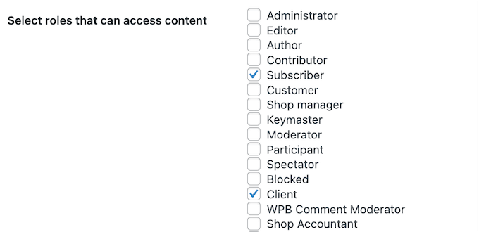 Restricting content based on user roles in WordPress