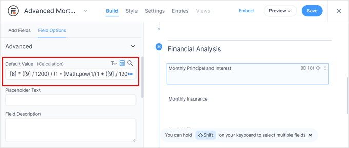 Advanced on sale mortgage calculator