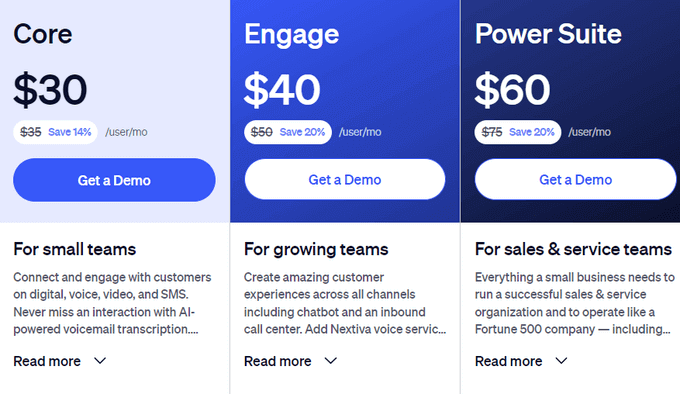 Nextiva pricing plans