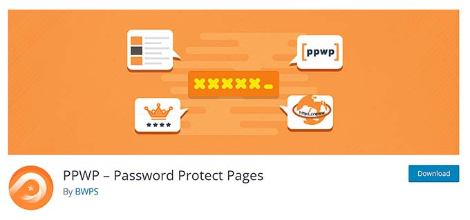 PPWP – Password Protect Pages 