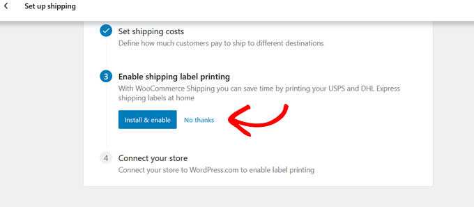 Printing shipping labels at home