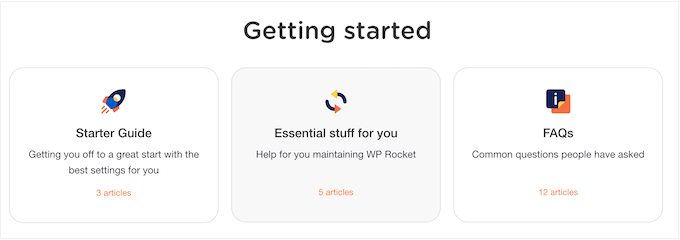 WP Rocket's online documentation 