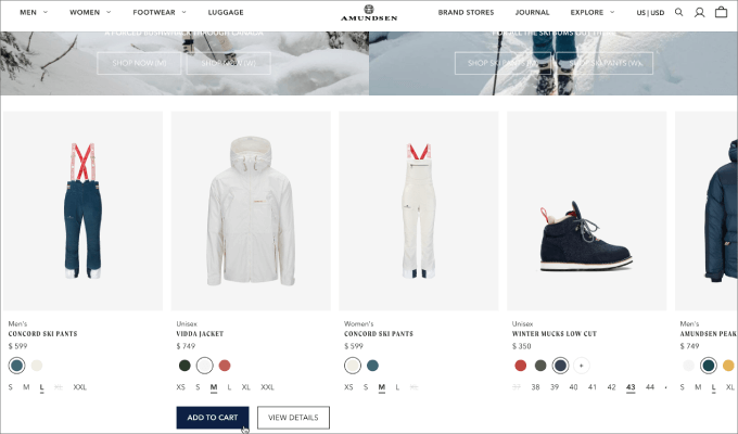 WooCommerce store example