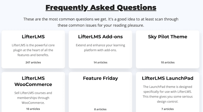 The LifterLMS knowledge base