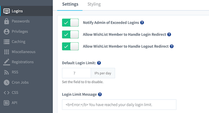 Customizing the login form on your membership site