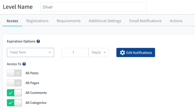 Creating one-time or fixed term membership subscriptions 