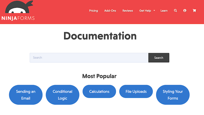 Ninja Forms' online documentation 