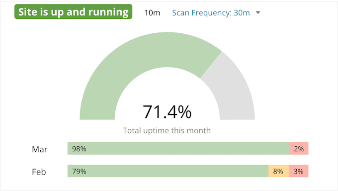 Monitoring your website's uptime