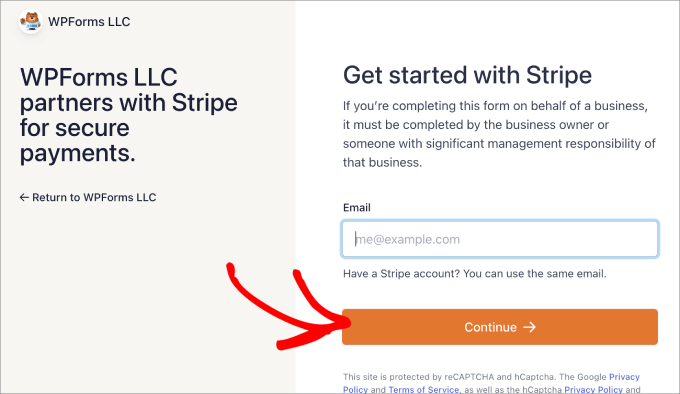 WPForms Stripe connection