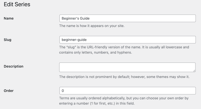 Organizing your posts into series