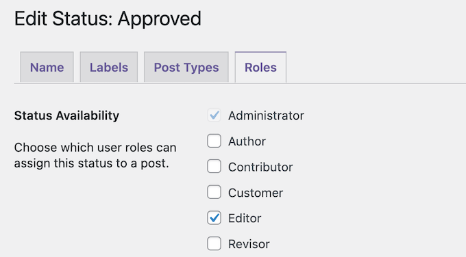 Restricting access to your custom post statuses