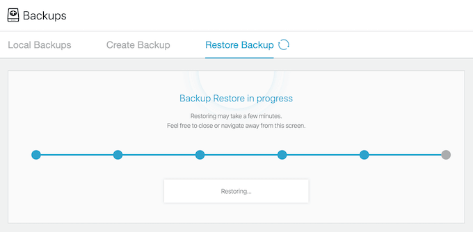 How to restore a WordPress backup