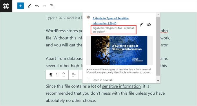 Example of an absolute path URL