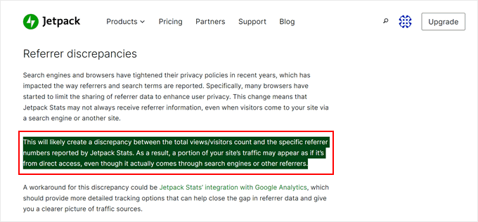 Jetpack Stats' explanation about referrer discrepancy