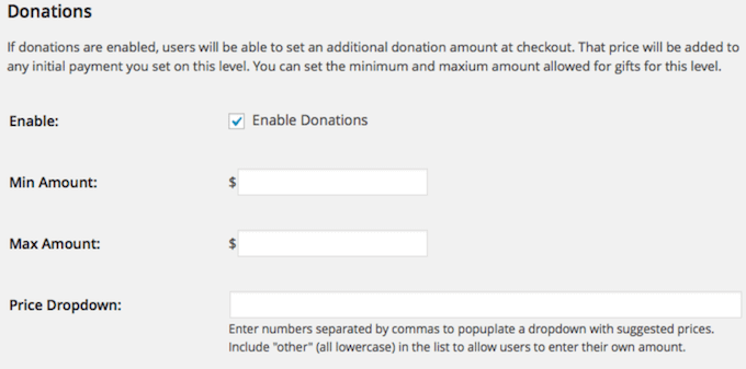 Accepting donations on your membership website
