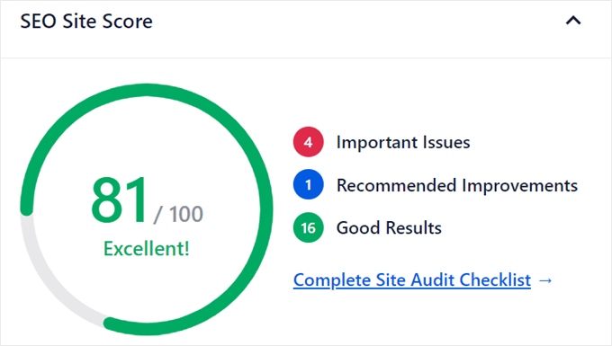 The AIOSEO Site Score