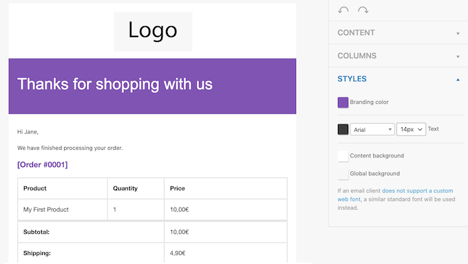 Creating branded WooCommerce transactional emails