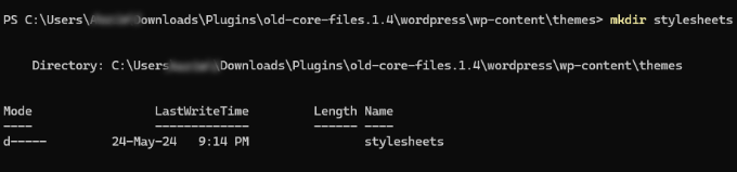 Create new folder SSH command