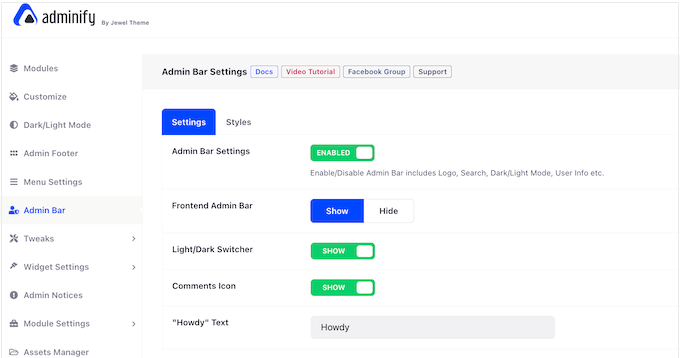 Customizing the WordPress admin toolbar