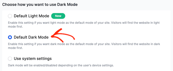 Making dark mode the default on a WordPress website, blog, or online store