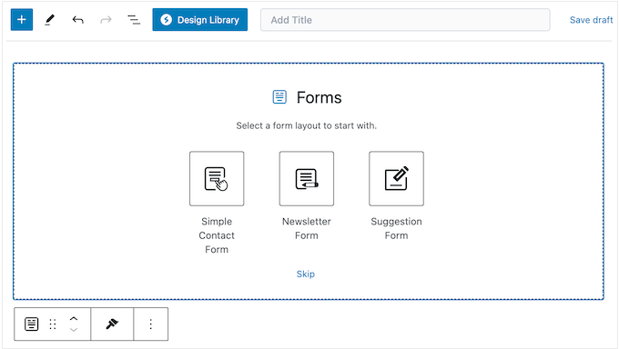 How to create a form using drag and drop