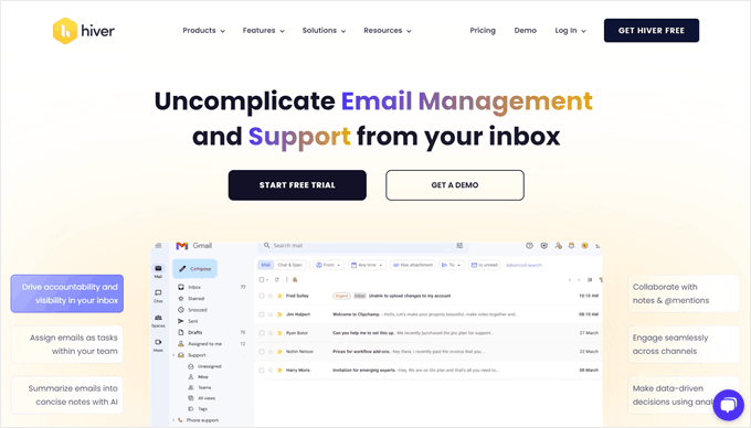 Hiver, shared inbox tool