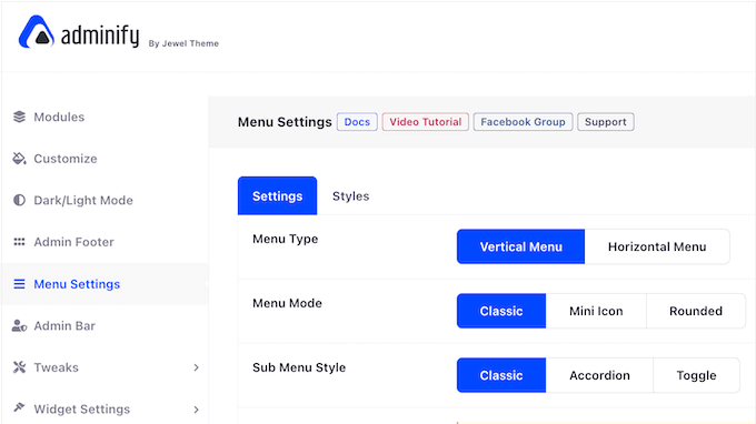 Adding vertical and horizontal menus to your website or blog