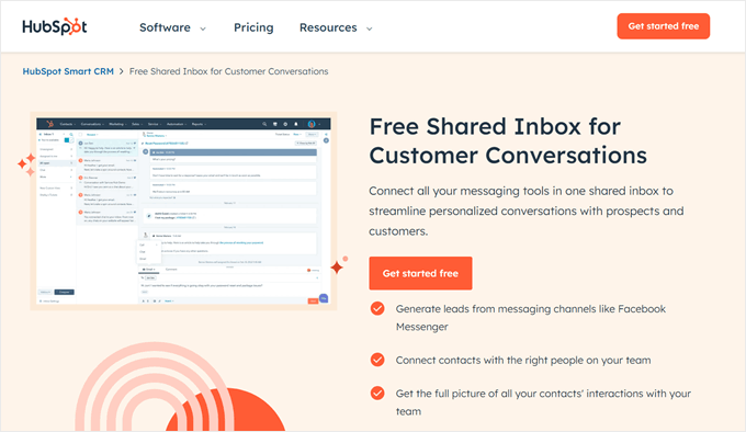 HubSpot's shared inbox service