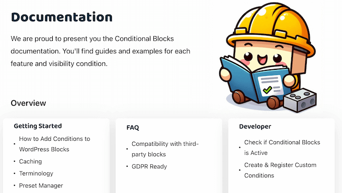 The Conditional Blocks online documentation