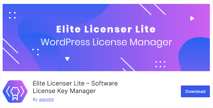 The free Elite Licenser WordPress licensing management plugin