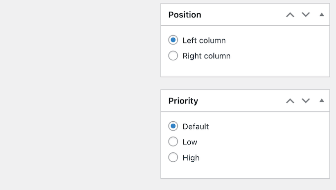 Rearranging custom widgets in the WordPress admin area 