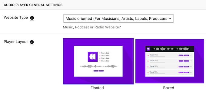Choosing a layout for a podcast player in WordPress