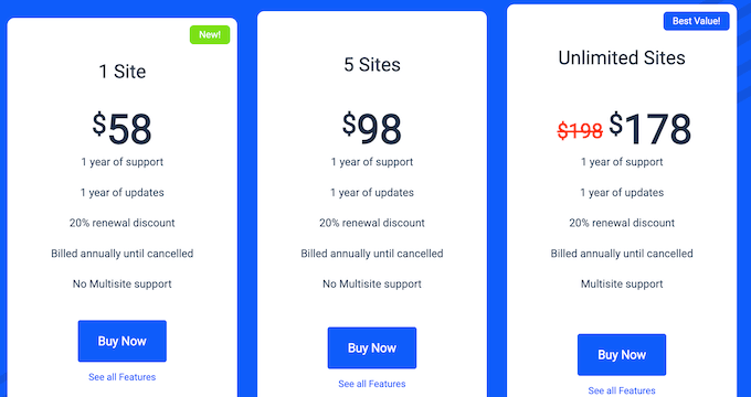 The Ultimate Dashboard pricing and plans