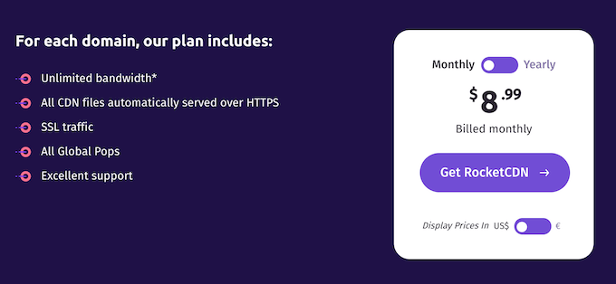 An example of a Content Delivery Network (CDN) plan for WordPress